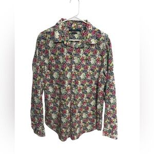 Perry Ellis Floral Long Sleeve Shirt